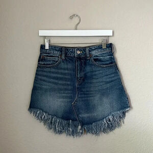 WE THE FREE free people denim mini skirt